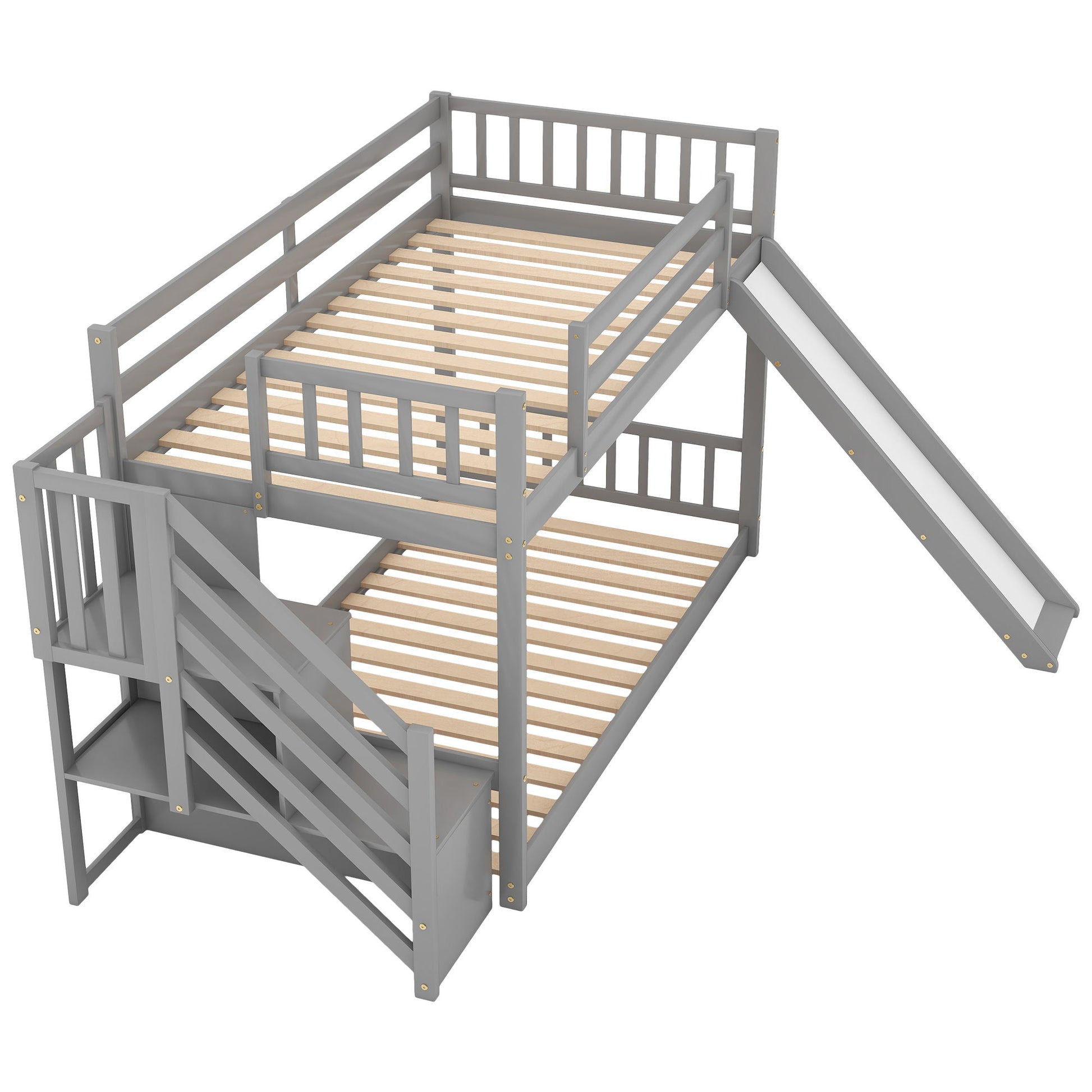Bunk Bed With Convertible Slide And Stairway - The Sleep Loft - Online Mattress Showroom NYC