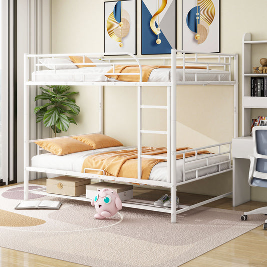 Metal Bunk Bed With Shelf And Guardrails - The Sleep Loft - Online Mattress Showroom NYC