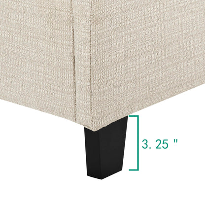 Tufted Upholstered Headboard Platform Bed