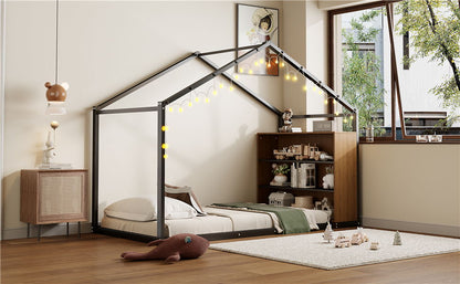 Bed House Frame With Shelves And Lights - The Sleep Loft - Online Mattress Showroom NYC