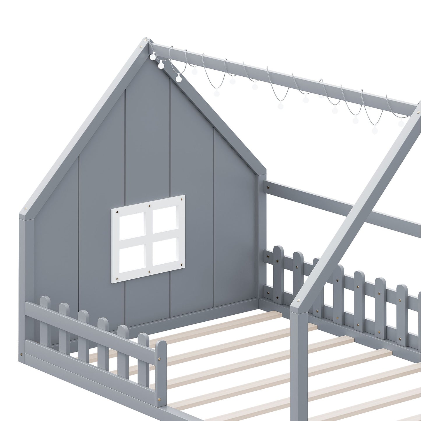 House Bed With Window And Fence - The Sleep Loft - Online Mattress Showroom NYC