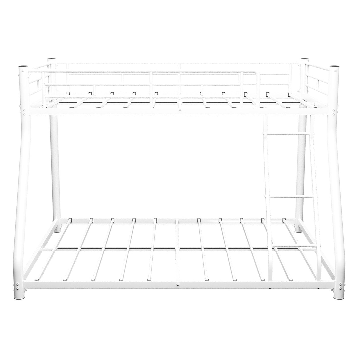 Bunk Bed Frame With Ladder And Guardrail, Heavy Duty Noise Free Design Metal Construction - The Sleep Loft - Online Mattress Showroom NYC