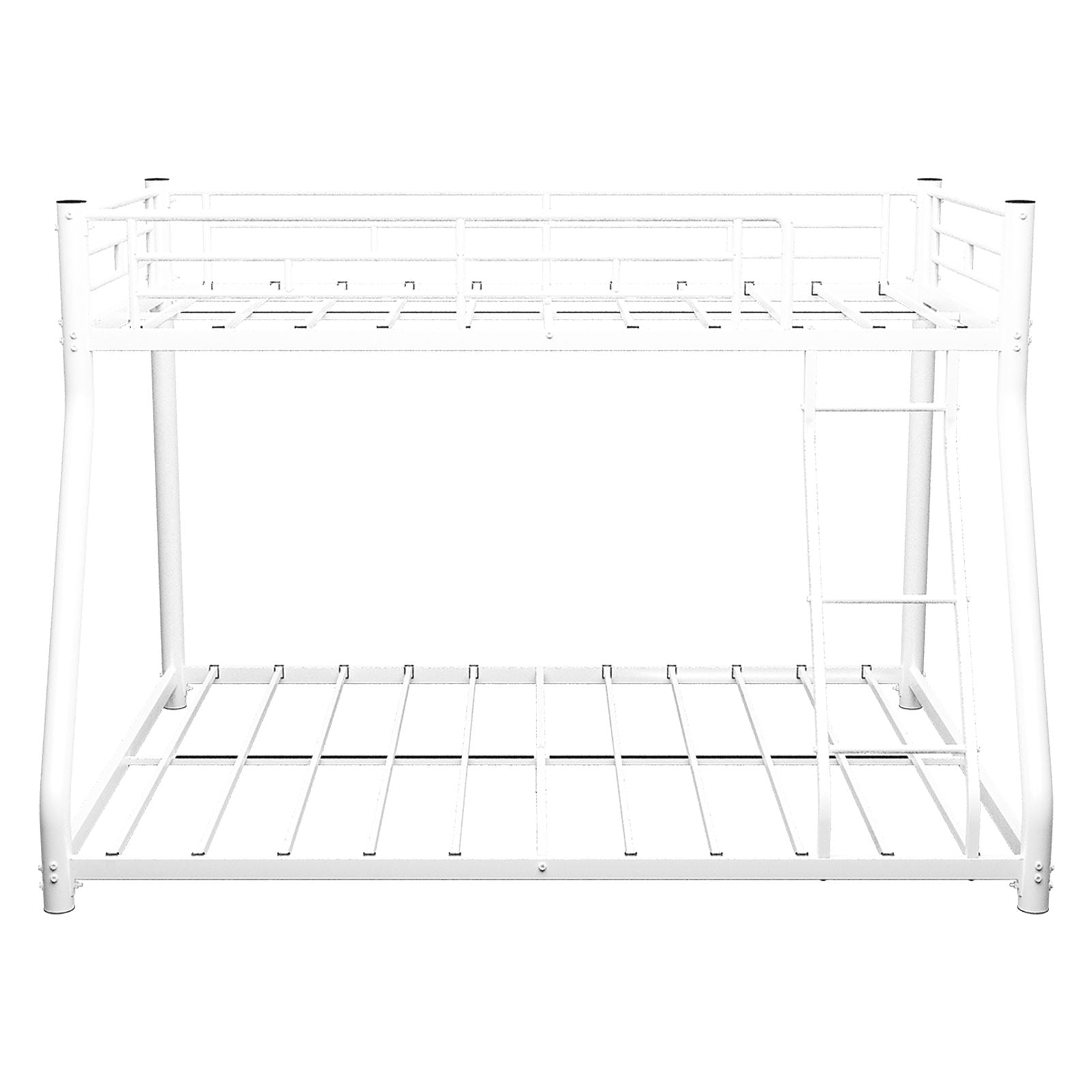 Bunk Bed Frame With Ladder And Guardrail, Heavy Duty Noise Free Design Metal Construction - The Sleep Loft - Online Mattress Showroom NYC