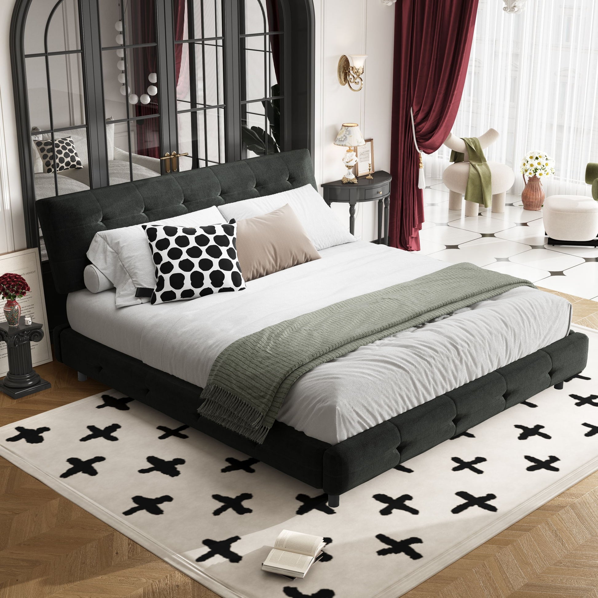 Tufted Headboard With Extra-Large Ultra-Soft Cloud Pillow Design - The Sleep Loft - Online Mattress Showroom NYC