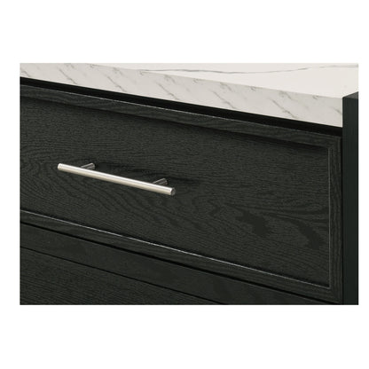 2 Drawers Nightstand - Black / White