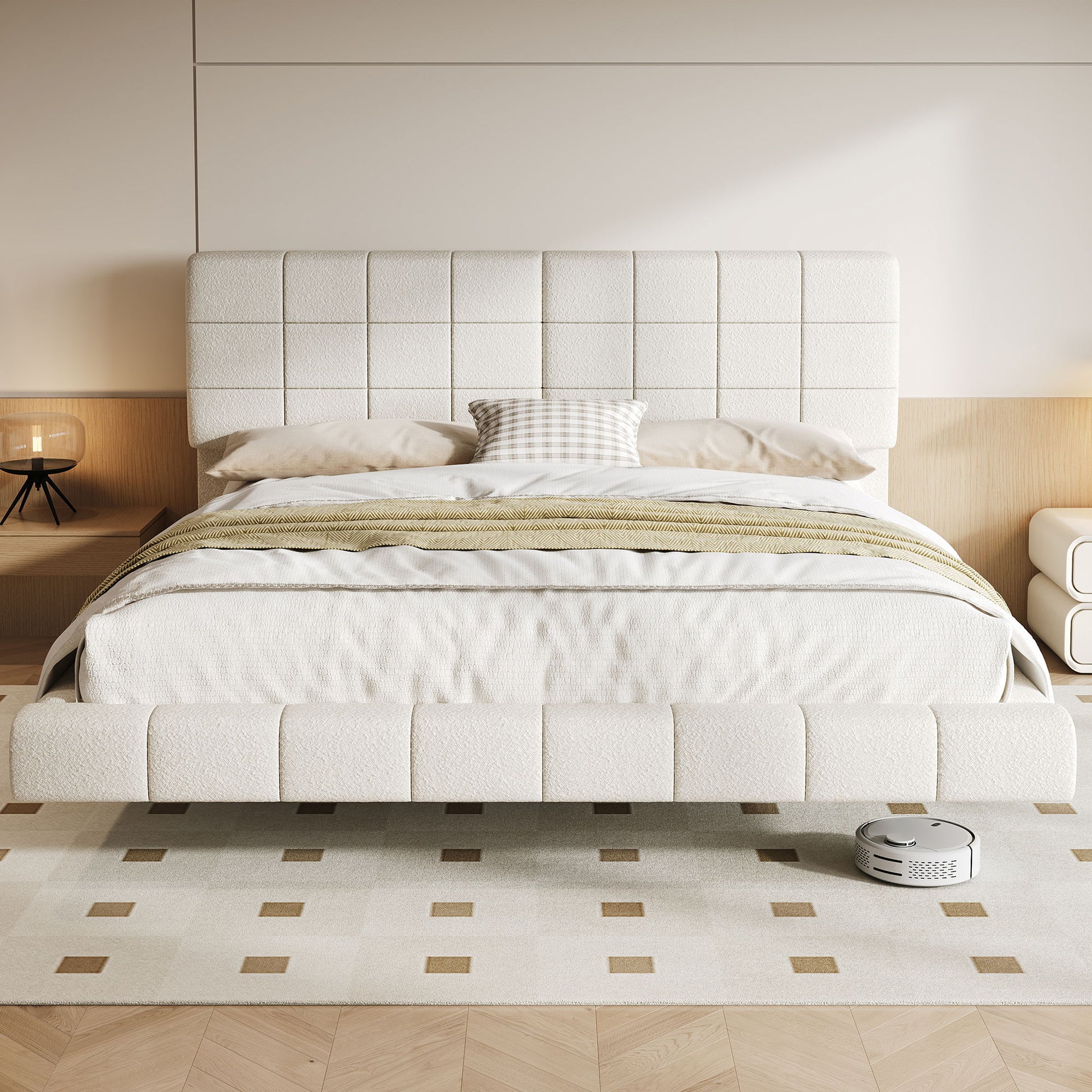 Floating Bed With Light, Soft Touch Surface - The Sleep Loft - Online Mattress Showroom NYC