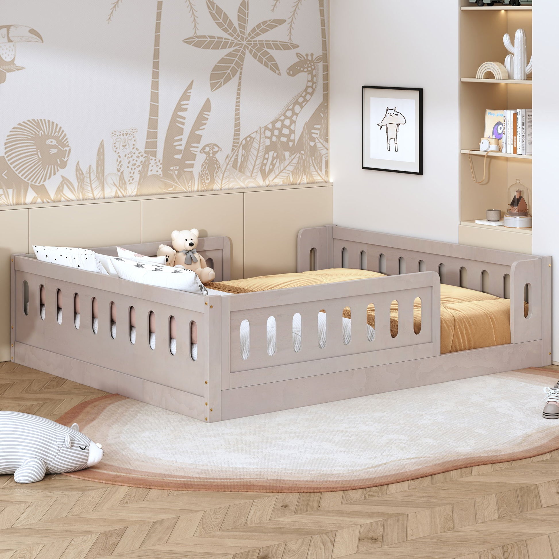 Platform Bed With Guardrail - The Sleep Loft - Online Mattress Showroom NYC