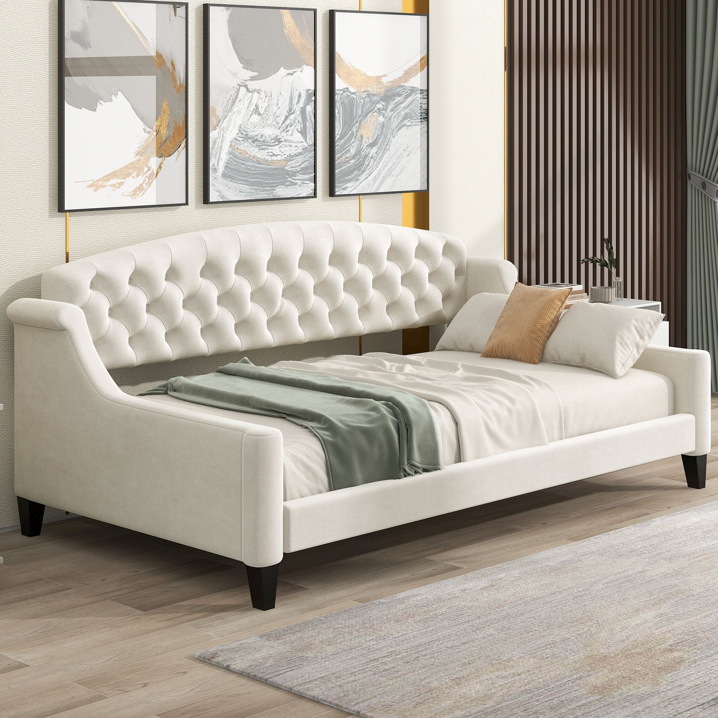 Modern Tufted Button Daybed - The Sleep Loft - Online Mattress Showroom NYC