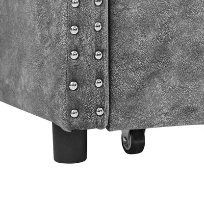 Upholstered Tufted Daybed With 2 Drawers, Waved Arms - The Sleep Loft - Online Mattress Showroom NYC