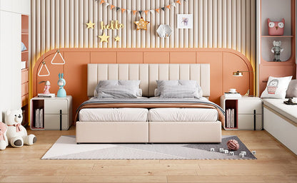 Upholstered Platform Bed With A Hydraulic Storage System - The Sleep Loft - Online Mattress Showroom NYC