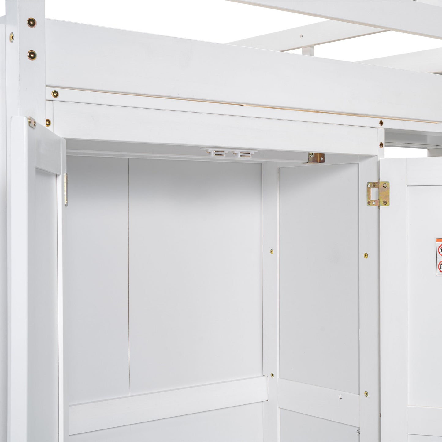 Loft Bed With Built In Wardrobe, Storage Shelves, And LED Light - The Sleep Loft - Online Mattress Showroom NYC