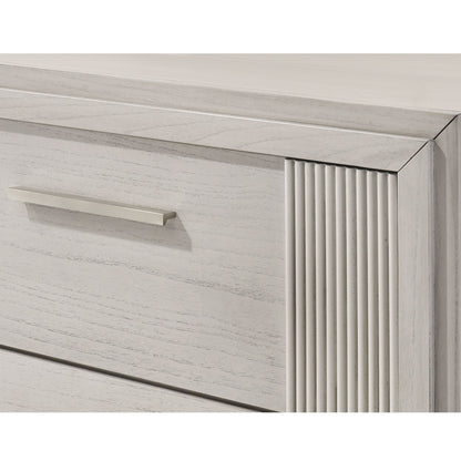 2 Drawer Nightstand With Bar Handle - Antique White - The Sleep Loft - Online Mattress Showroom NYC