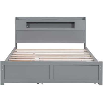 Storage Platform Bed With LED Lights, 2 Drawers And Trundle - The Sleep Loft - Online Mattress Showroom NYC