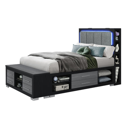 Messa - Bed With Storage Features And LED Lighting - The Sleep Loft - Online Mattress Showroom NYC