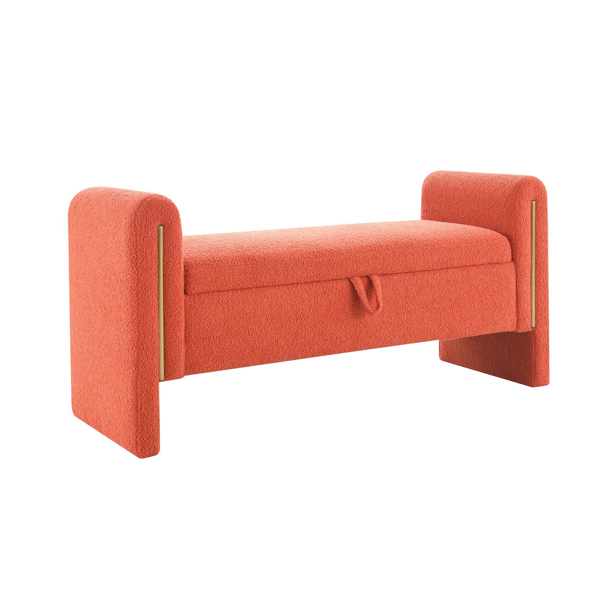 Modern Teddy Upholstered Large Bed End Bench With Arms And Storage - The Sleep Loft - Online Mattress Showroom NYC