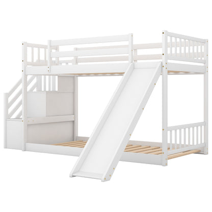 Bunk Bed With Convertible Slide And Stairway - The Sleep Loft - Online Mattress Showroom NYC