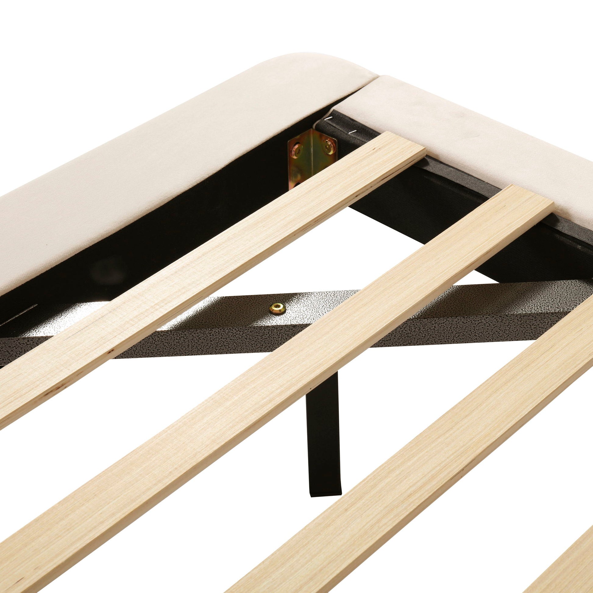 Upholstered Platform Bed With Sensor Light And 2 Large Backrests, With 2 Sets Of USB Port And Socket On Each Rear Bed Leg - The Sleep Loft - Online Mattress Showroom NYC