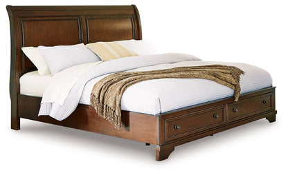 Trellington - Queen Sleigh Storage Bed - Brown - The Sleep Loft - Online Mattress Showroom NYC