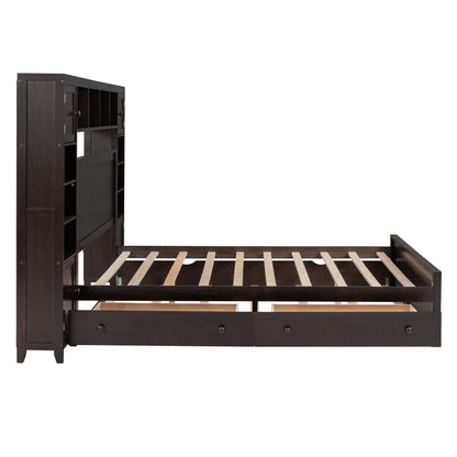 Bed With All In One Cabinet, Shelf And Sockets, Twin Long Trundle - The Sleep Loft - Online Mattress Showroom NYC