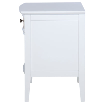 Talia - 1 Drawer Nightstand - White - The Sleep Loft - Online Mattress Showroom NYC