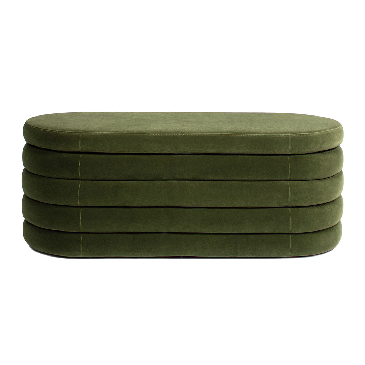 Fuji - Upholstered Oval Storage Bench - The Sleep Loft - Online Mattress Showroom NYC