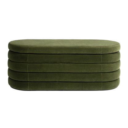 Fuji - Upholstered Oval Storage Bench - The Sleep Loft - Online Mattress Showroom NYC