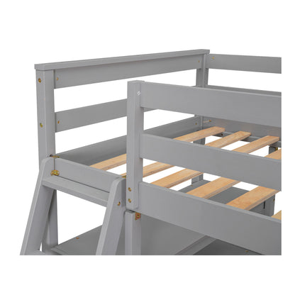 Modern Loft Bed With Built In Desk, Shelves, And 2 Drawers - The Sleep Loft - Online Mattress Showroom NYC