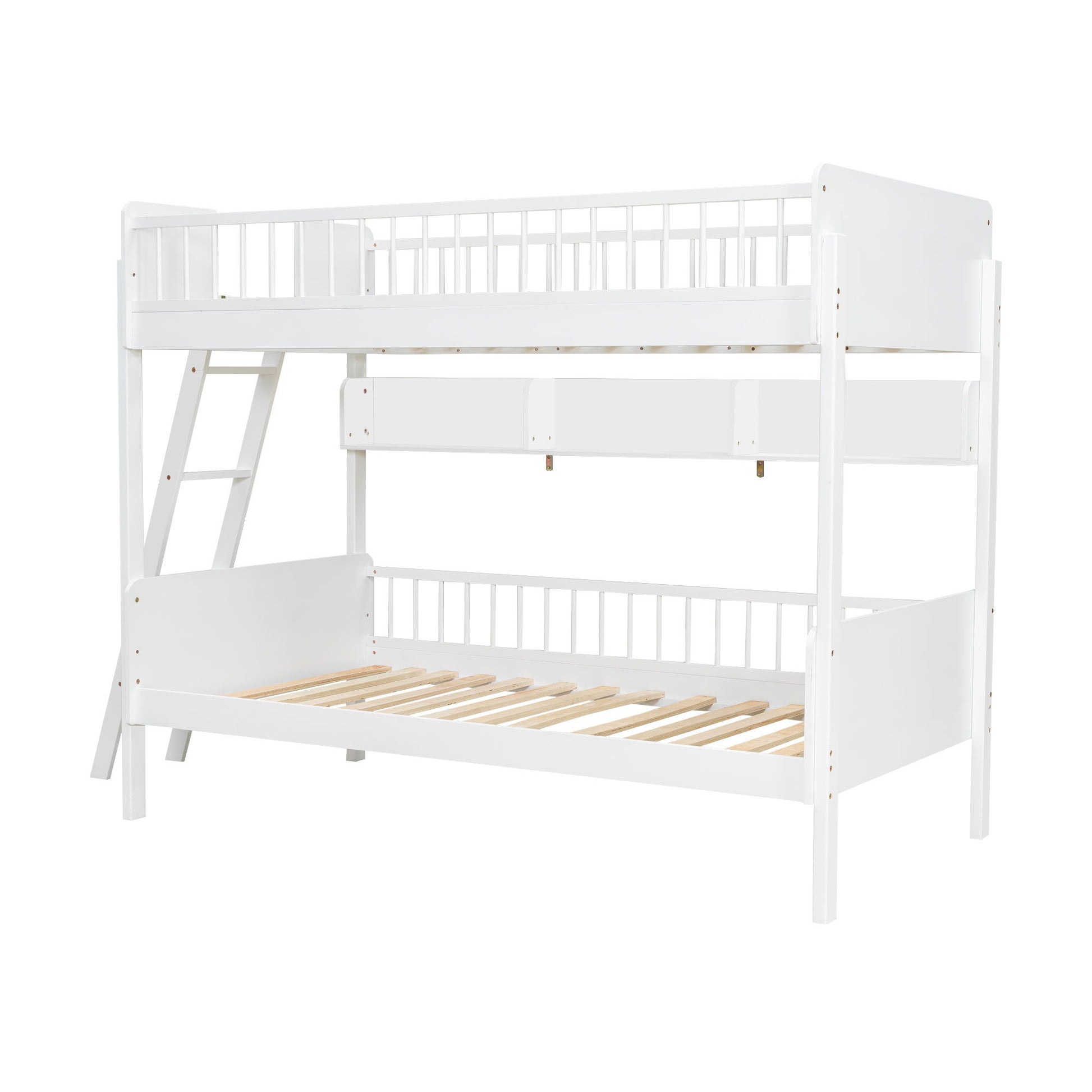 Bunk Bed With 3 Storage Shelves, Adjustable Ladder Left Or Right - The Sleep Loft - Online Mattress Showroom NYC