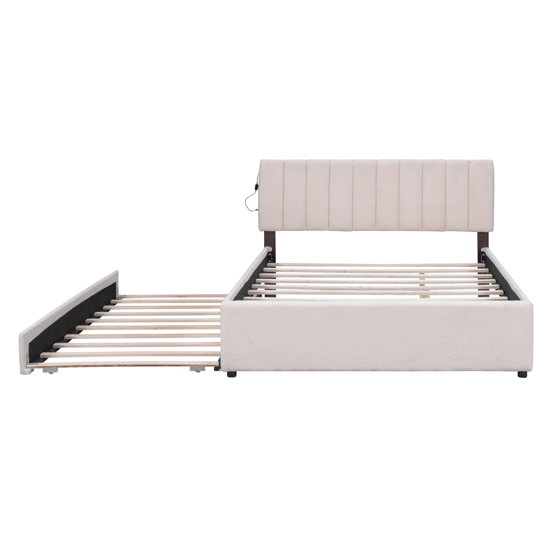 Upholstered Platform Bed With Trundle - The Sleep Loft - Online Mattress Showroom NYC