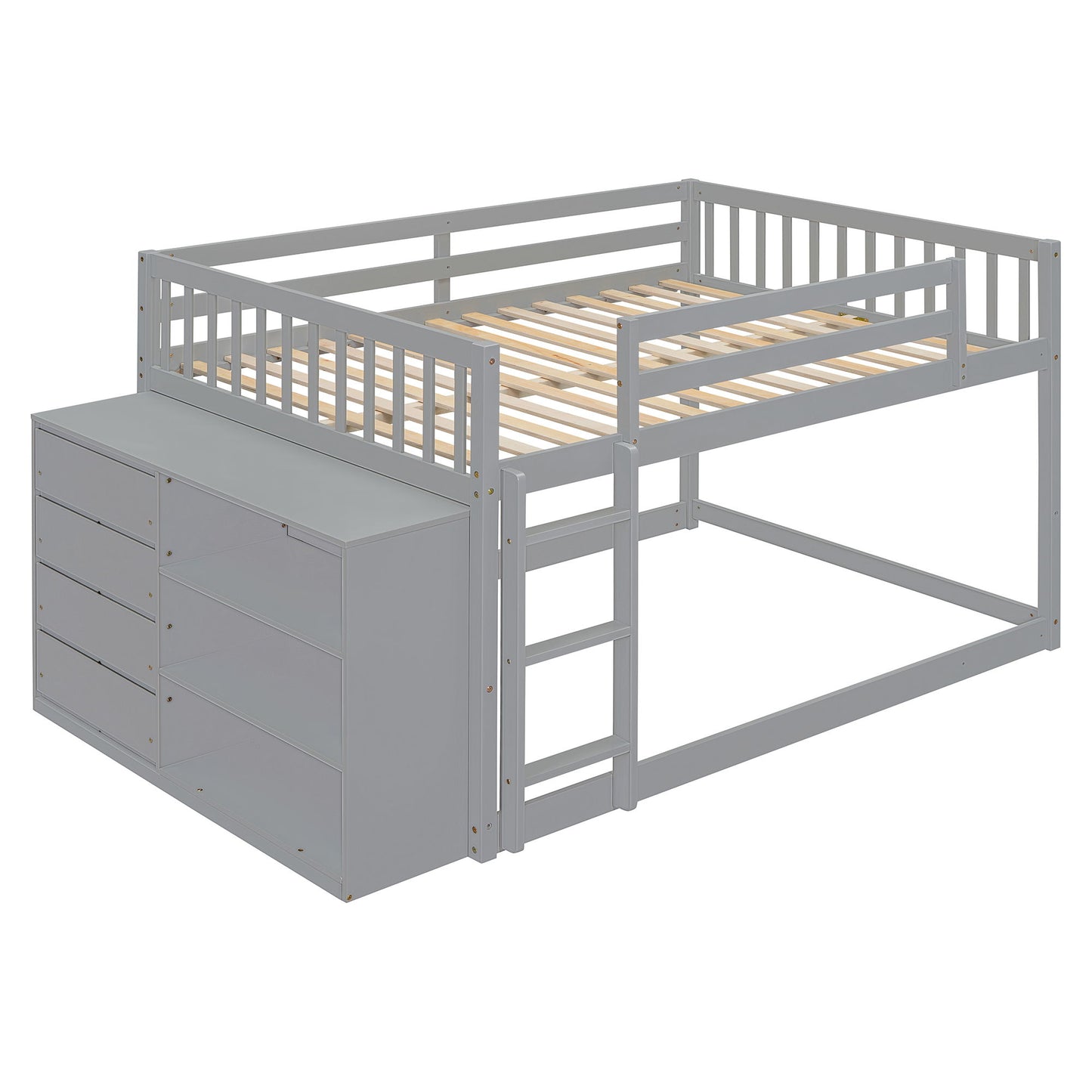 Bunk Bed With 4 Drawers And 3 Shelves - The Sleep Loft - Online Mattress Showroom NYC