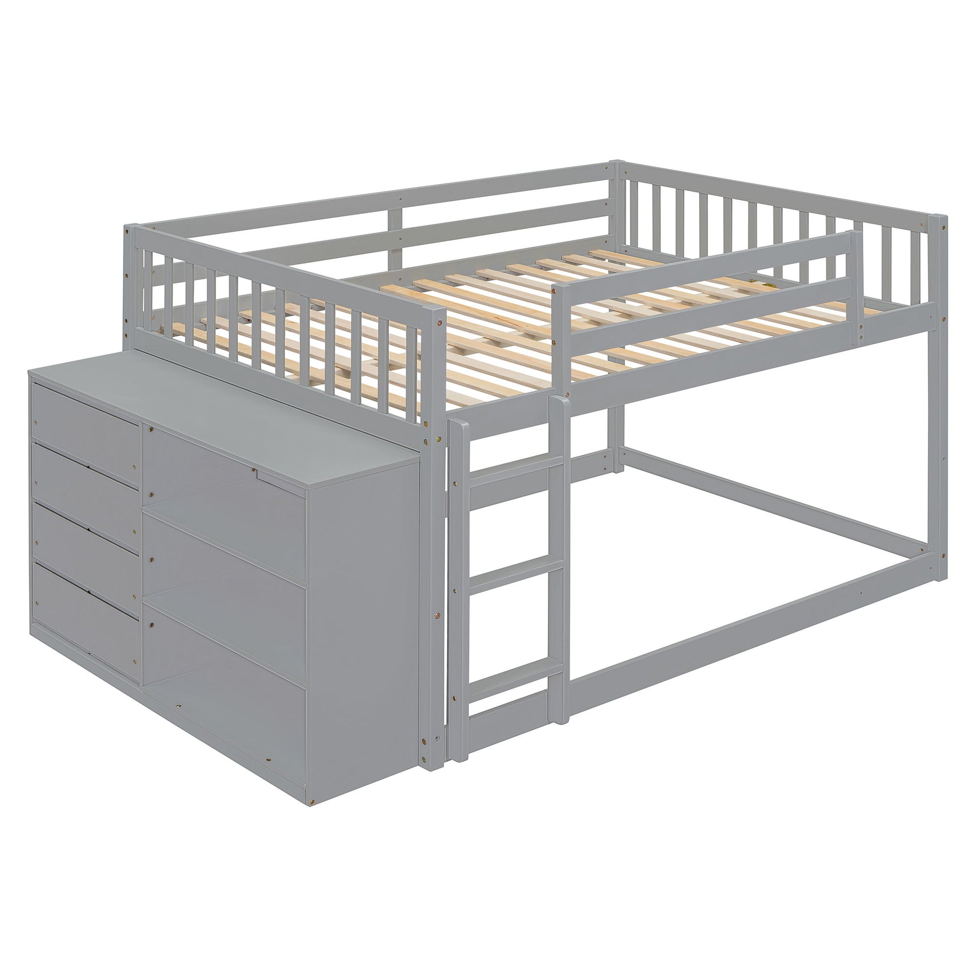 Bunk Bed With 4 Drawers And 3 Shelves - The Sleep Loft - Online Mattress Showroom NYC