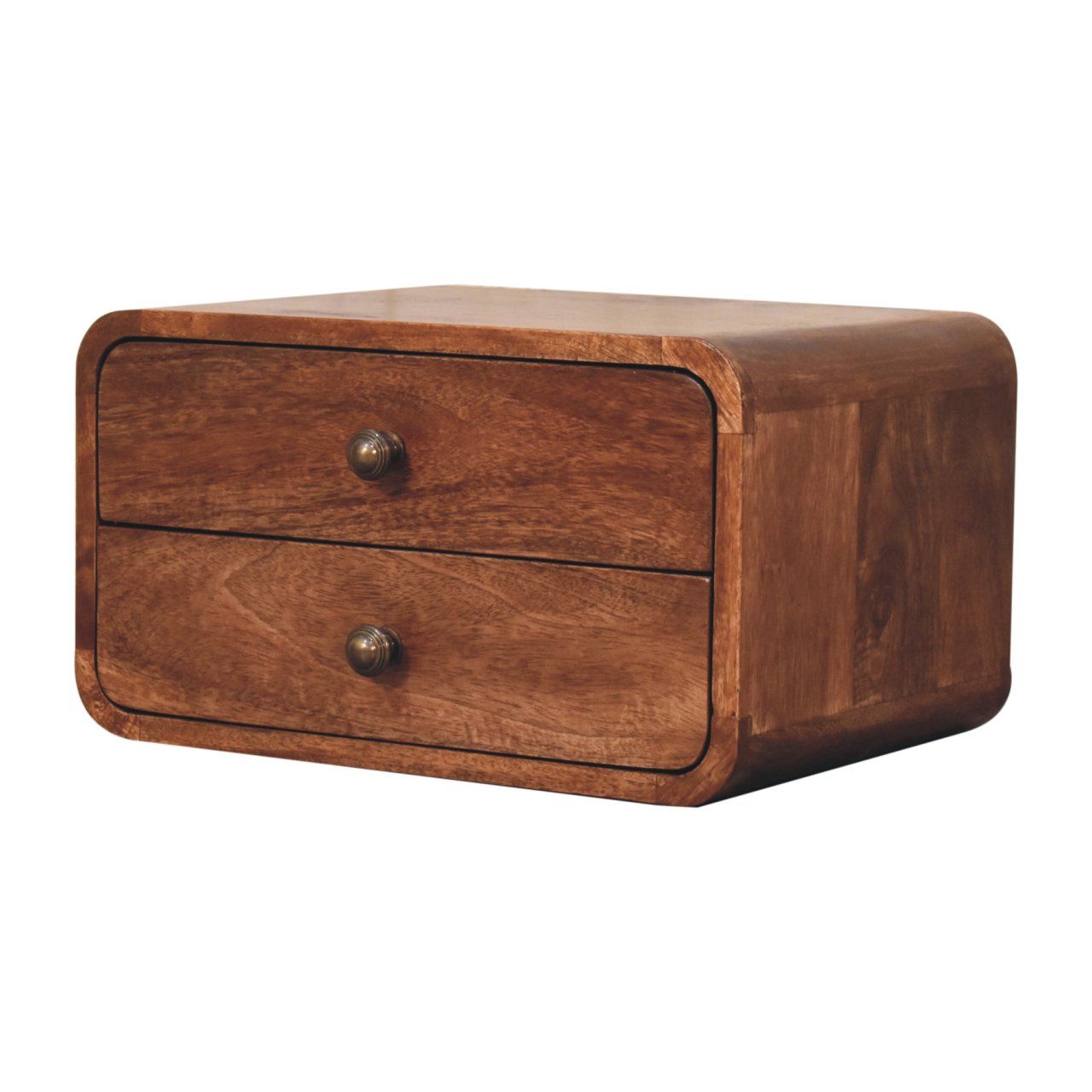 Curved Wall Mounted Bedside Nightstand - The Sleep Loft - Online Mattress Showroom NYC