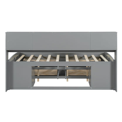 Daybed With 2 Bedside Cabinets, Upper Shelves And 4 Drawers - The Sleep Loft - Online Mattress Showroom NYC