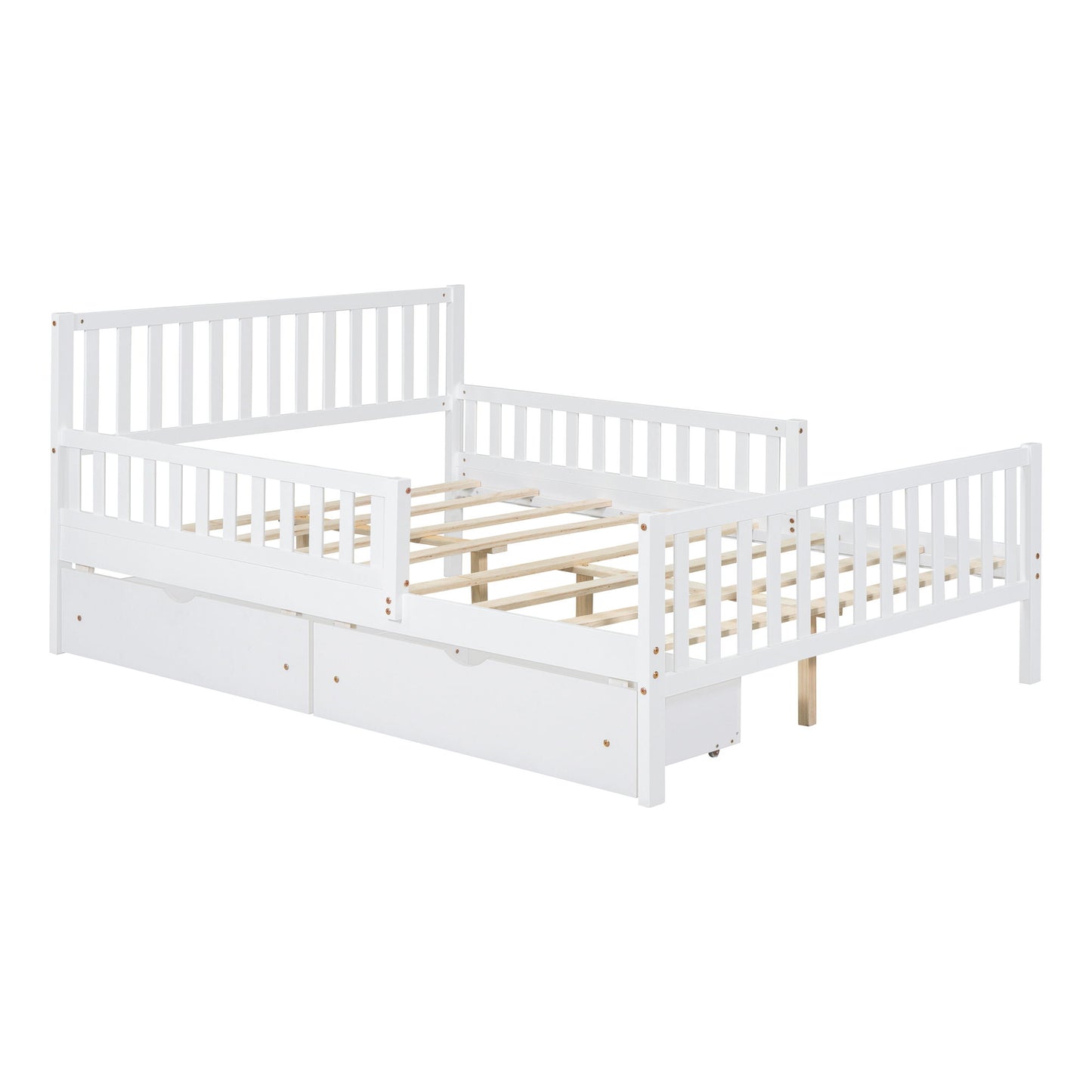 Platform Bed With Guardrails On Both Sides And 2 Storage Drawers - The Sleep Loft - Online Mattress Showroom NYC