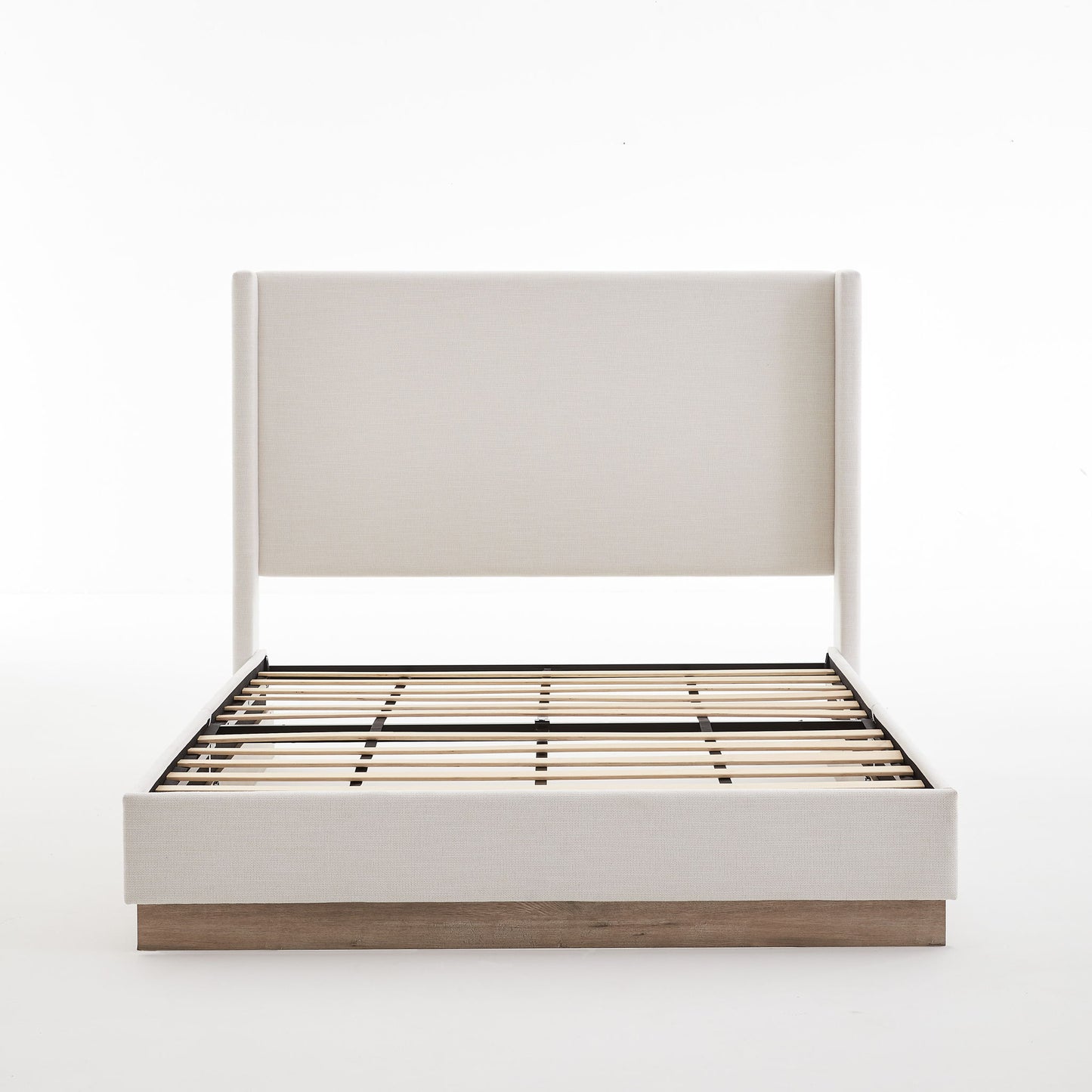 Hosford - Minimalist Canvas Upholstered Wingback Bed - The Sleep Loft - Online Mattress Showroom NYC