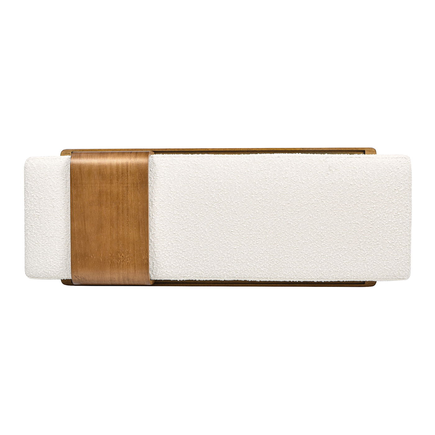 Billie - Modern Telephone Bench With Sliding Shelf - Ivory White - The Sleep Loft - Online Mattress Showroom NYC