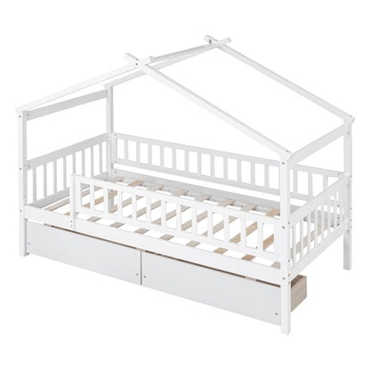 House Bed With 2 Drawers - The Sleep Loft - Online Mattress Showroom NYC