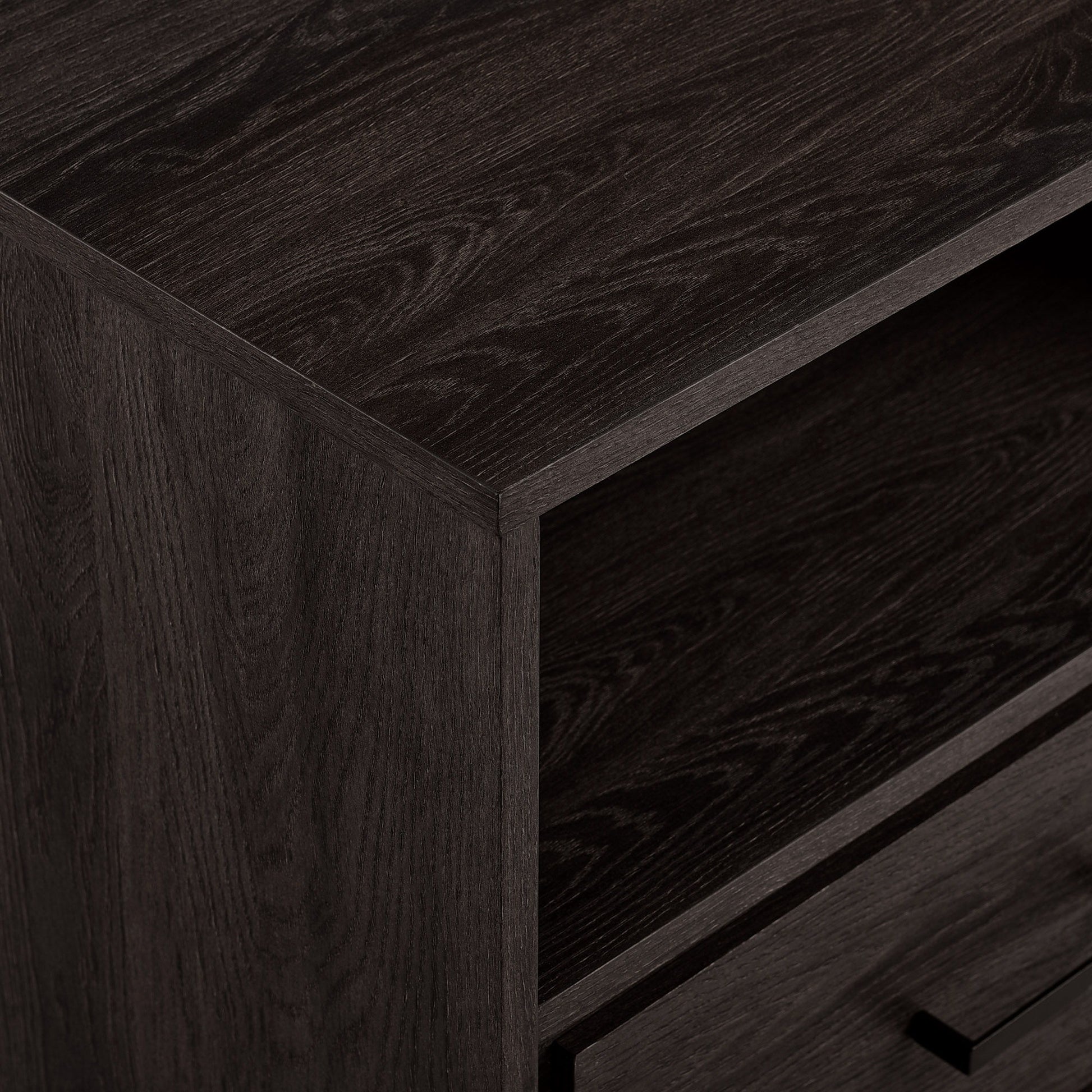 1 Drawer Nightstand - Charcoal - The Sleep Loft - Online Mattress Showroom NYC