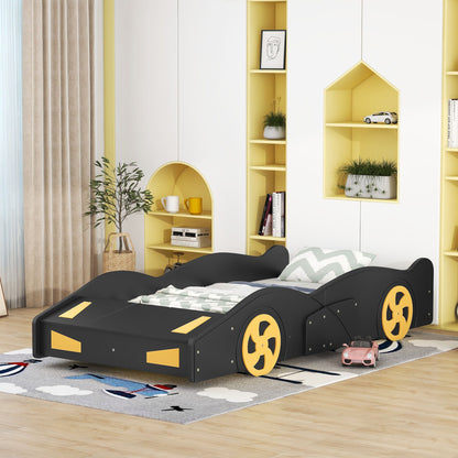 Race Car Shaped Platform Bed With Wheels And Storage - The Sleep Loft - Online Mattress Showroom NYC