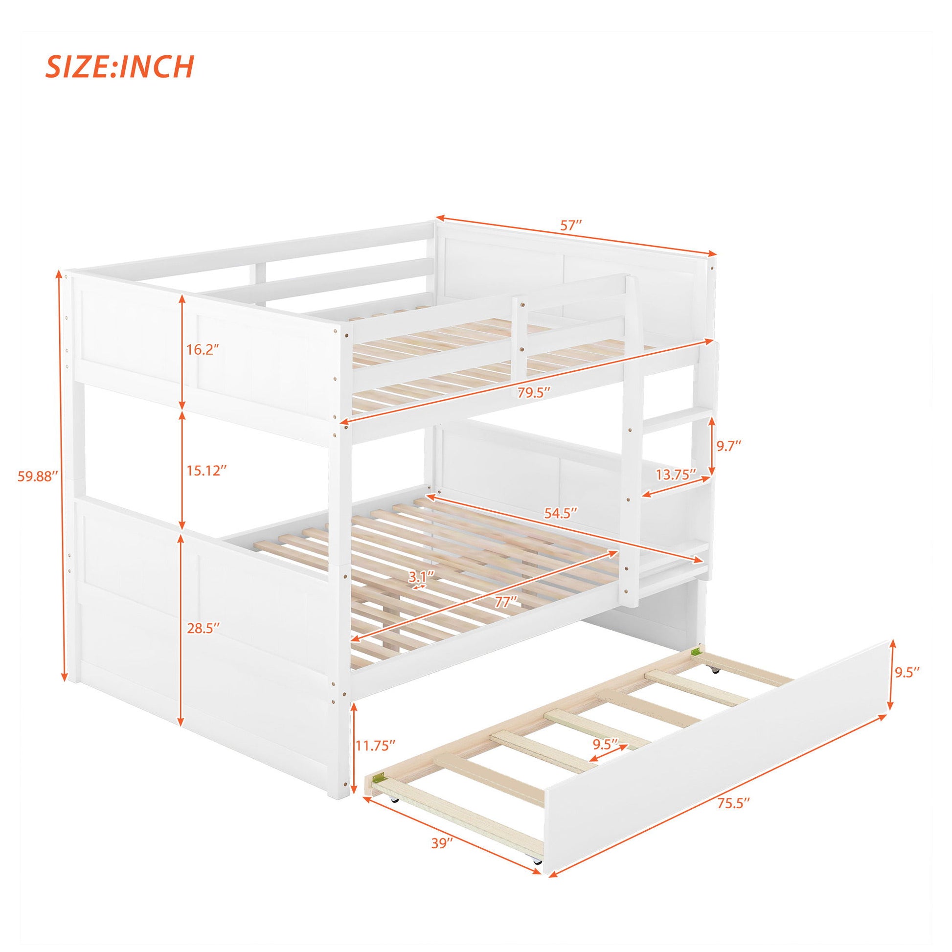 Bunk Bed With Twin Size Trundle - The Sleep Loft - Online Mattress Showroom NYC