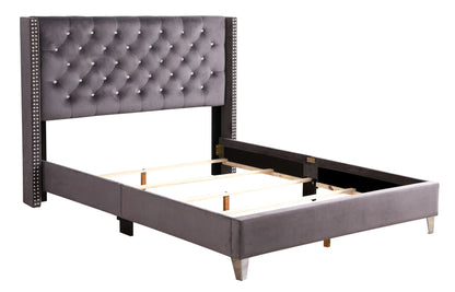 Upholstered Nailhead Trim Chic Bed - The Sleep Loft - Online Mattress Showroom NYC