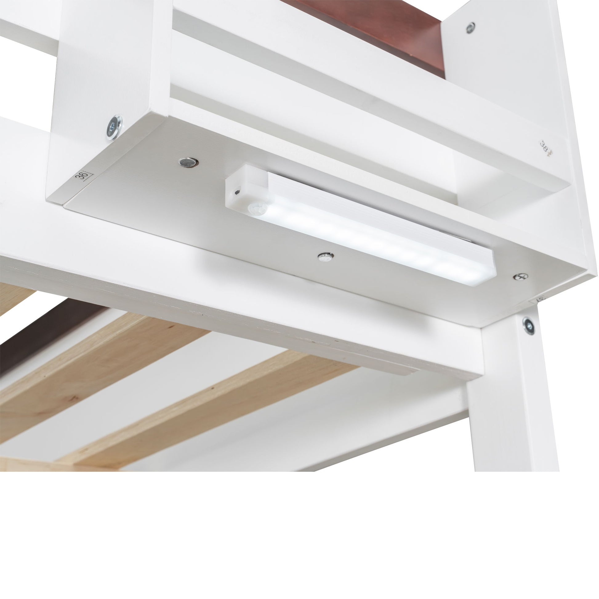 Bunk Bed With Built In Shelves, Storage Box, LED Light And USB Charging Station - The Sleep Loft - Online Mattress Showroom NYC