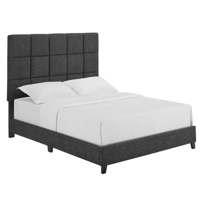 Squares Upholstered Platform Bed - The Sleep Loft - Online Mattress Showroom NYC