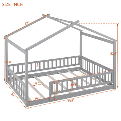 Bed House Bed Frame With Fence - The Sleep Loft - Online Mattress Showroom NYC
