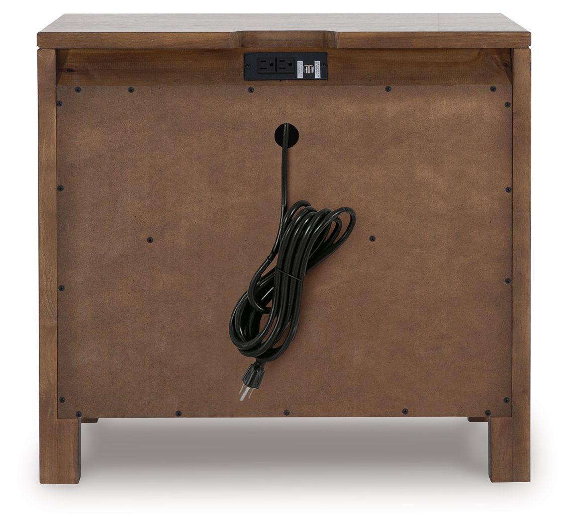 Cabalynn - Two Drawer Night Stand - Light Brown - The Sleep Loft - Online Mattress Showroom NYC