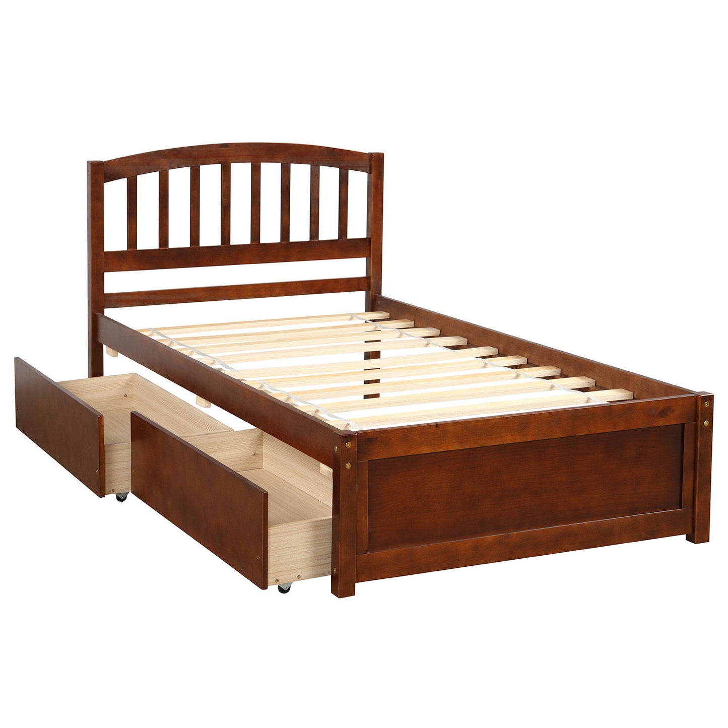 Platform Storage Bed Wood Bed Frame With Two Drawers And Headboard - The Sleep Loft - Online Mattress Showroom NYC