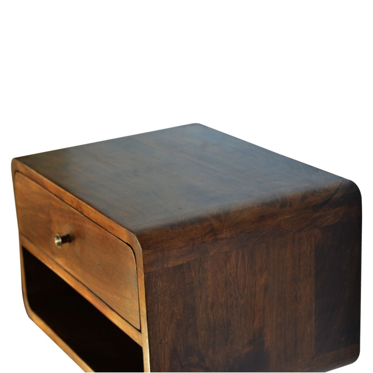 Curve Upper Slot Floating Nightstand - The Sleep Loft - Online Mattress Showroom NYC