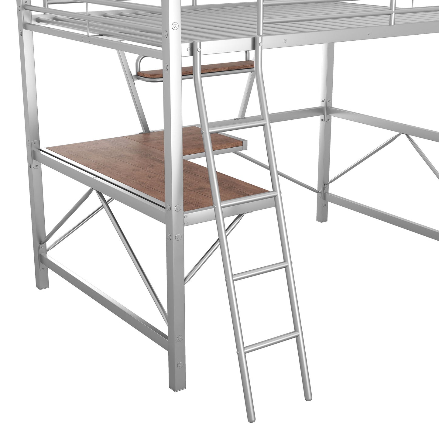 Loft Bed With Desk And Shelf, Modern Design - The Sleep Loft - Online Mattress Showroom NYC