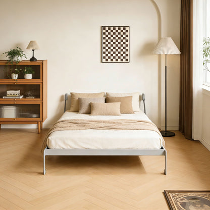 Queen Size Vertical Murphy Wall Cabinet Folding Bed With Automatic Legs - Gray - The Sleep Loft - Online Mattress Showroom NYC