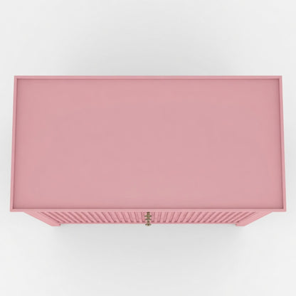 Fluted 3 Drawer Nightstand With Soft Close Slides